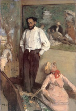 画家アンリ・ミシェル・レヴィ・エドガー・ドガの肖像 Oil Paintings